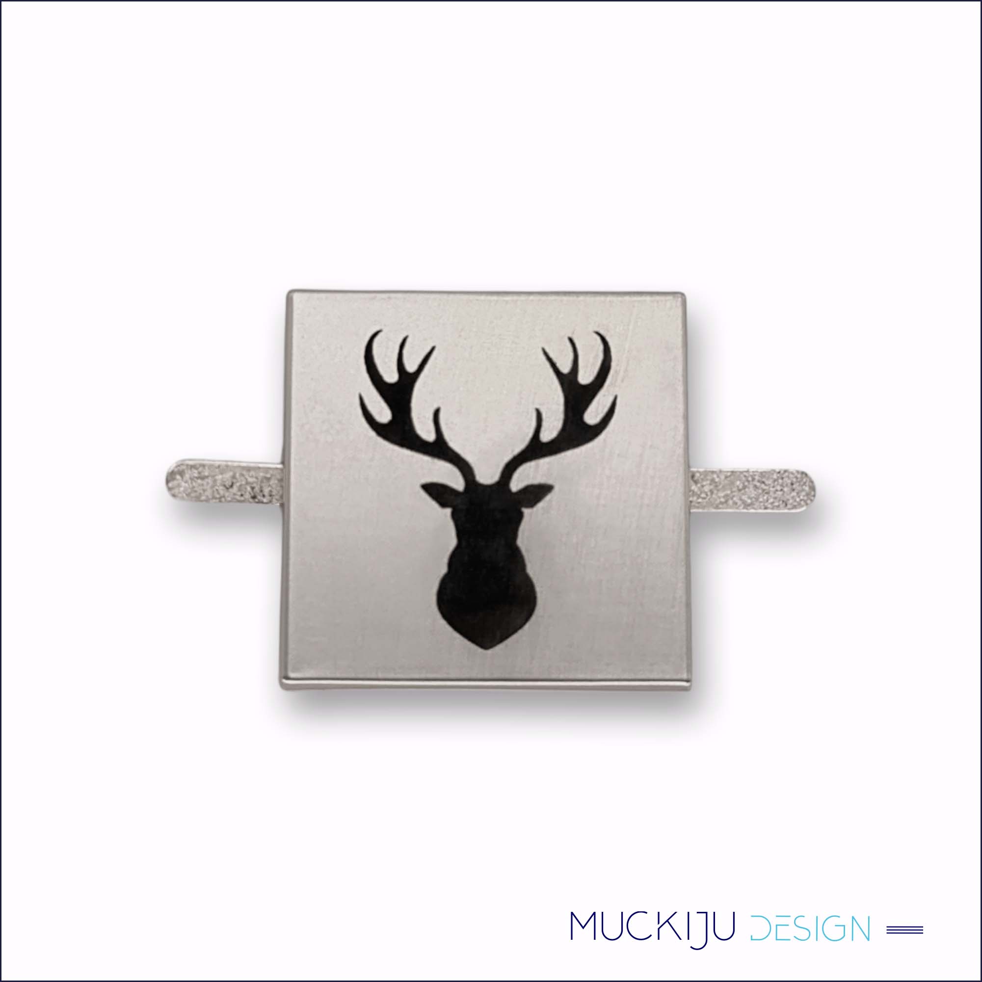Metall Label Hirsch 30x30 - Muckiju Design